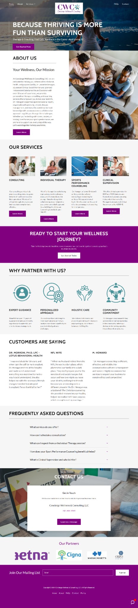 Concierge Wellness & Consulting project